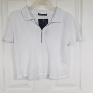 Brandy Meville Quarter Zip Polo Tee